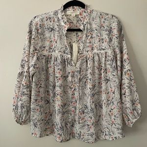 NEW floral womens lovestitch long sleeve blouse